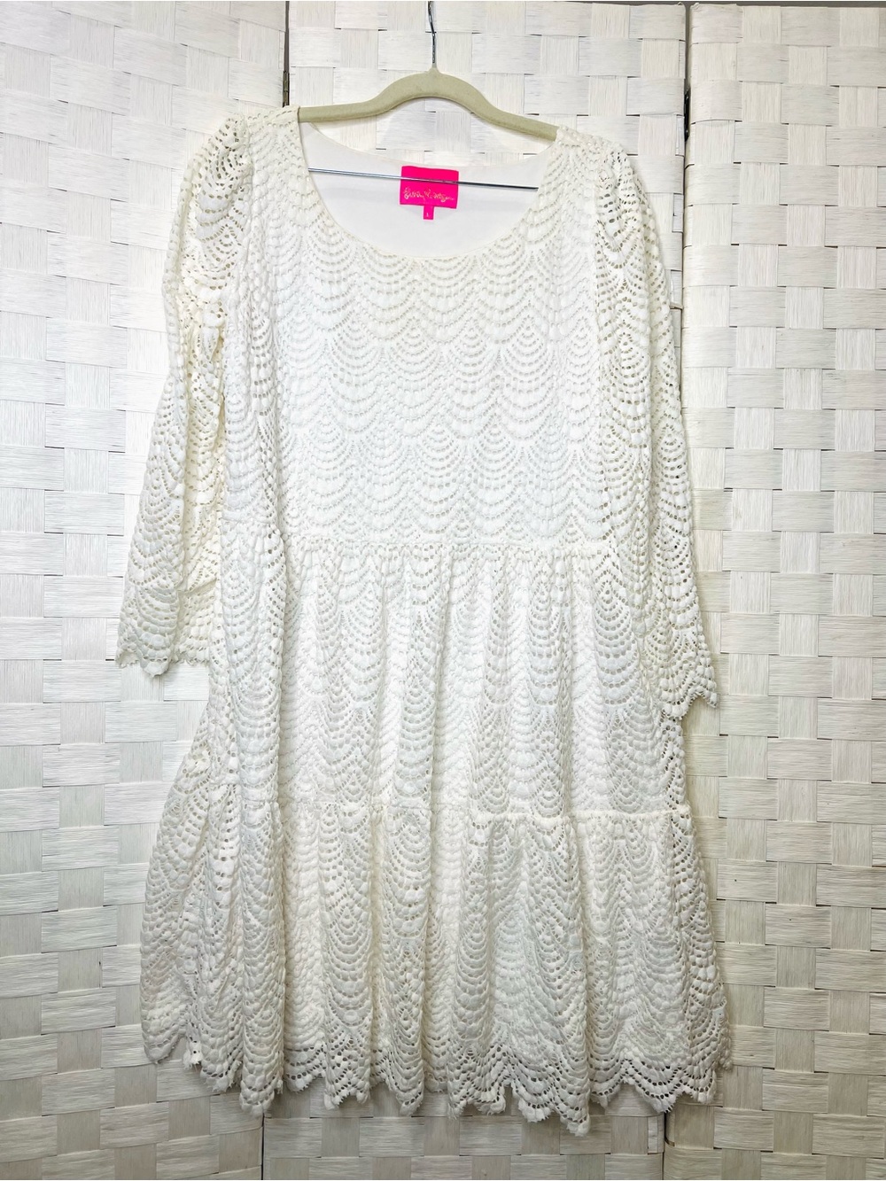 Lilly Pulitzer White Lace Eyelet Dress Large